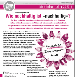 Kundenzeitung Fairsicherungsbüro 2 - 2015